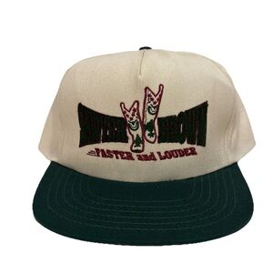 NEW Vintage Sawyer Brown Faster And Louder White SnapBack Hat Embroidered